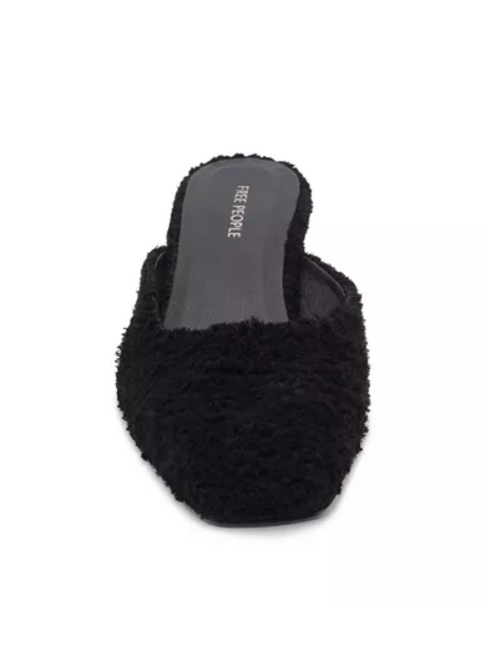 Like New Free People Hairy Suede Avenue Heels, Black